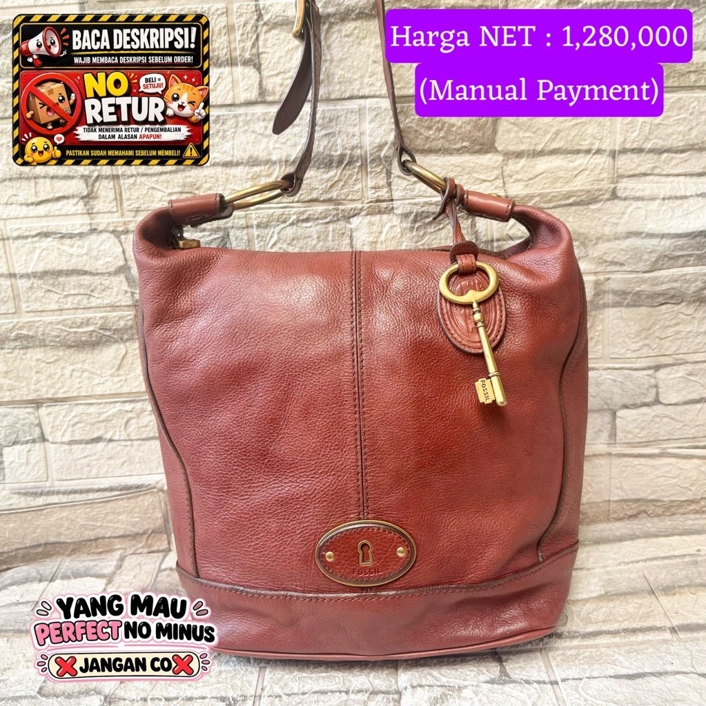 856# NET-Preloved Fossil Hobo VRV VRI Bagong Rustbrown