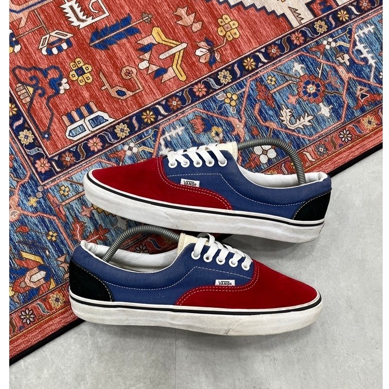 [Size 43] Vans Era ‘Mix-Match’ Red Blue Black Checkerboard Suede Second Original