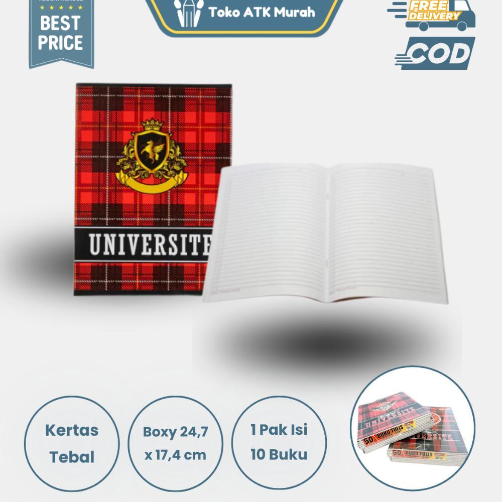 Buku Tulis Boxy 50 Lembar iBook - Buku Tulis Sekolah Ukuran BigBoss (1 Pak isi 10 Lembar)