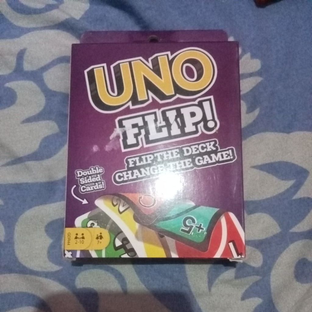UNO Flip Kartu Permainan Double Sided Cards untuk 2-10 Pemain 7+
