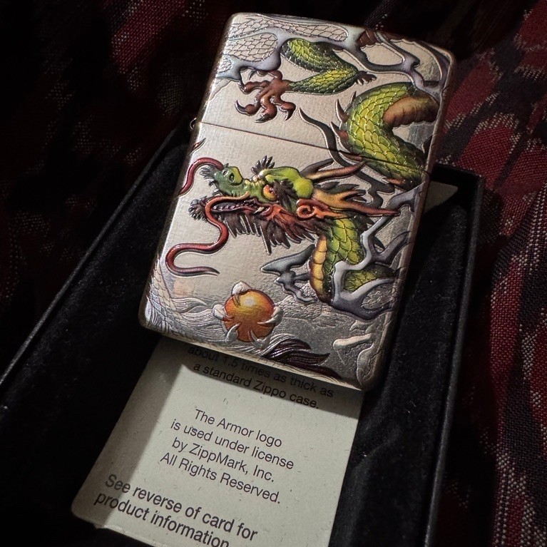 Zippo Armor Dragon Painted New Original Autentic