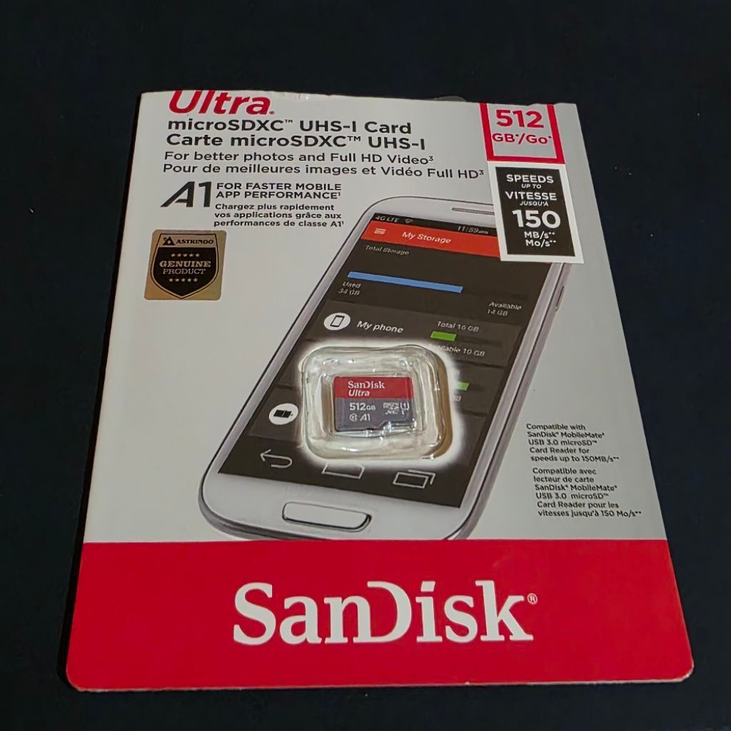micro SD Sandisk official 512gb original