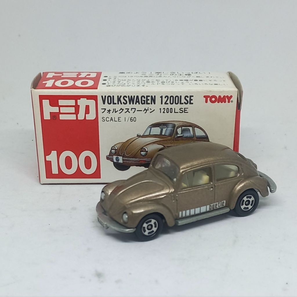 tomica volkswagen beetle 1200lse beetle 100 tomy merah diecast (t)