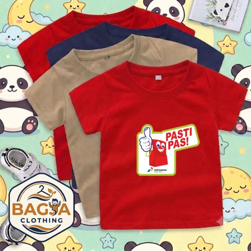 kaos anak pertamina logo pasti pas / baju anak logo pertamina