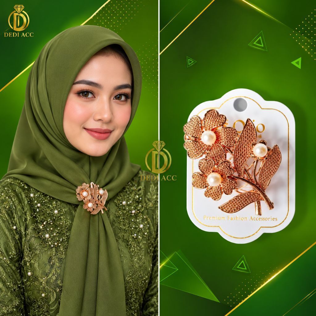 Bros Ring Cincin Jilbab Bunga Bros Hijab Ring Ulir Mewah Dan Elegan Dengan Desain Elegan Dan Mewah