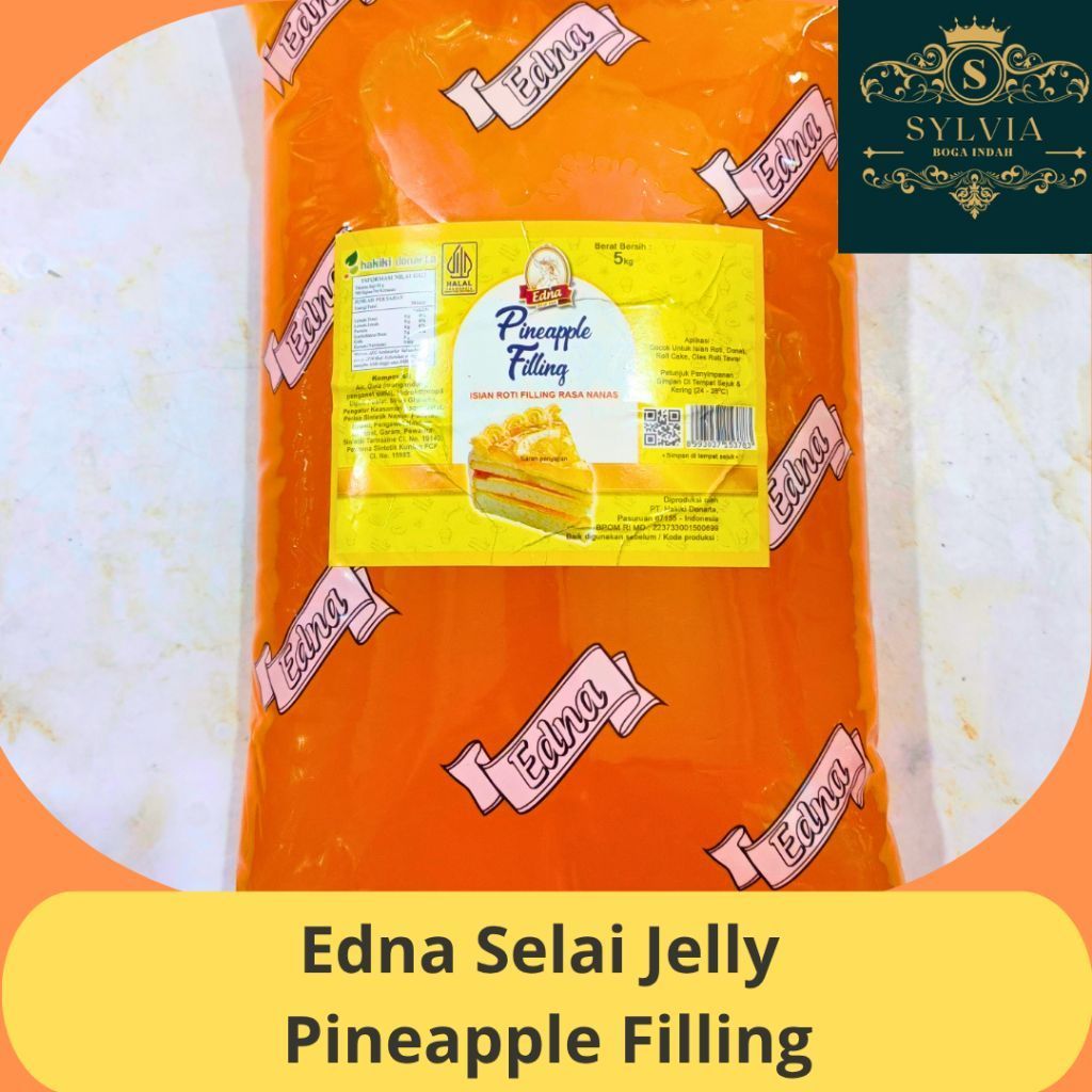 EDNA Selai Jelly Nanas / Pineapple Repack 250 gr, 500 gr, 1 kg.