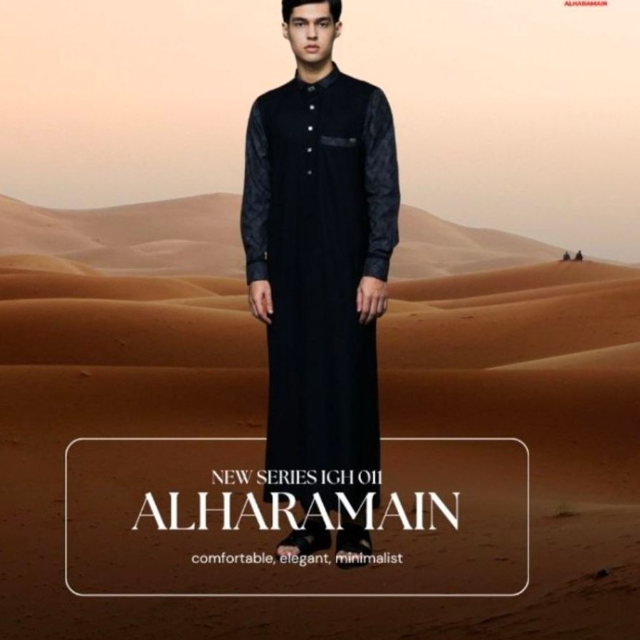 GAMIS JUBAH AL HARAMAIN PREMIUM LGH 011 KOMBINASI
