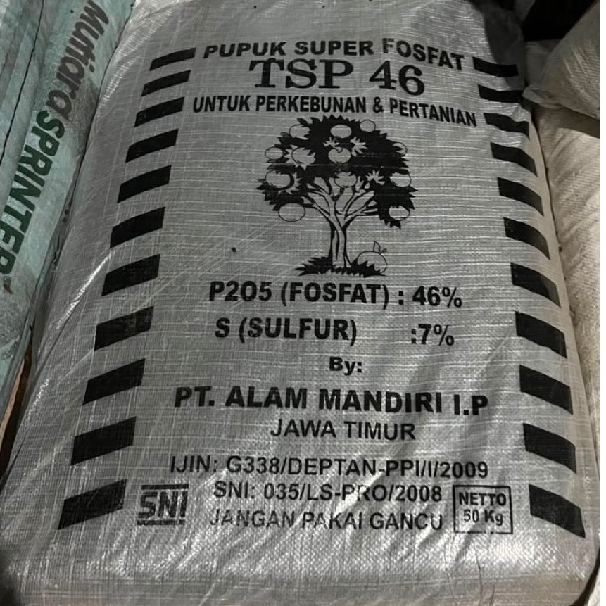 Pupuk Super Fosfat TSP 46 Granular 50 kg- Tingkatkan Produksi Tanaman dengan Phosphate 46% dan Sulfu