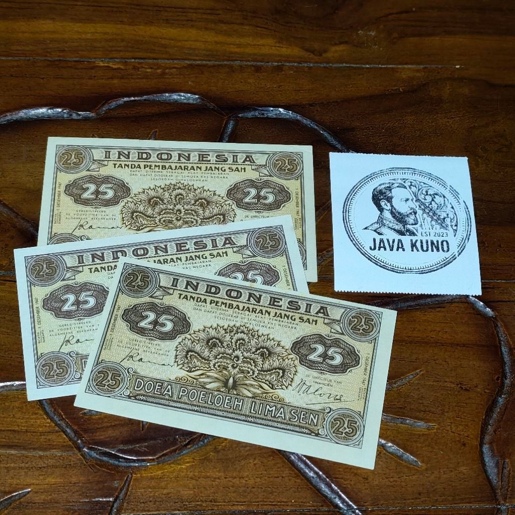 Koleksi Kertas Kuno 25 Sen Federal Tahun 1947 Original Gress