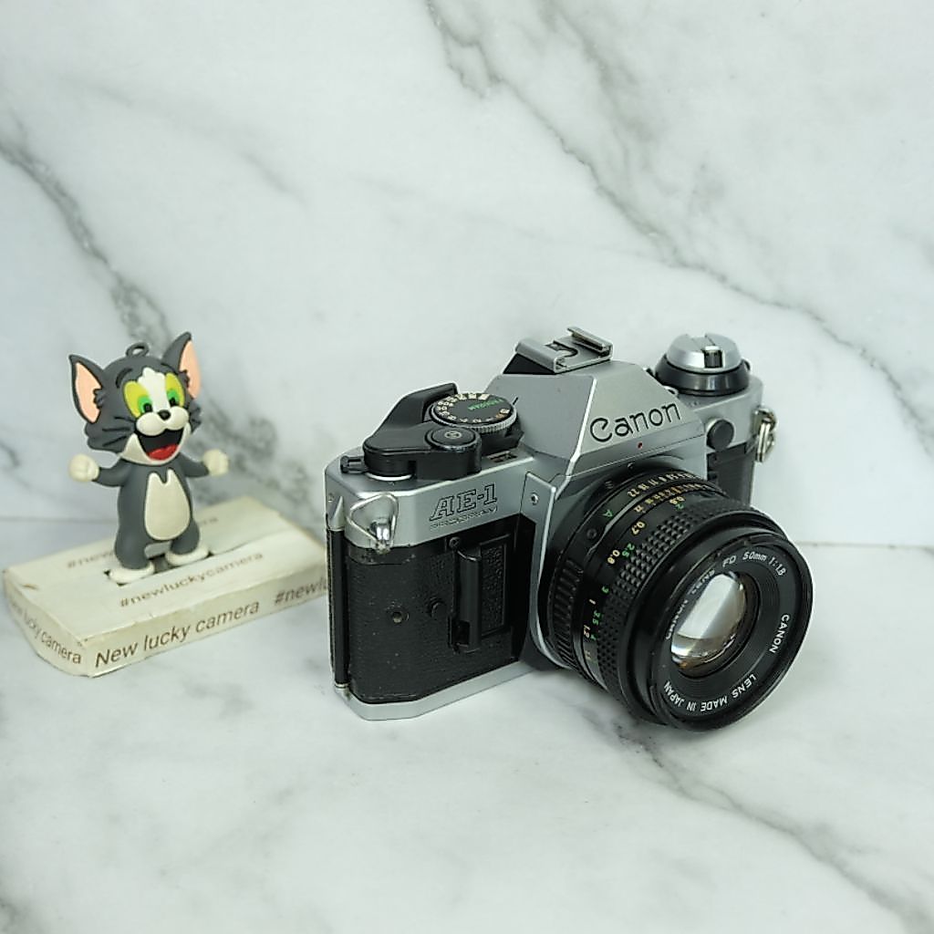 Canon AE 1 Program Analog Camera with 50MM F1.8 Lens for 35MM Roll Film