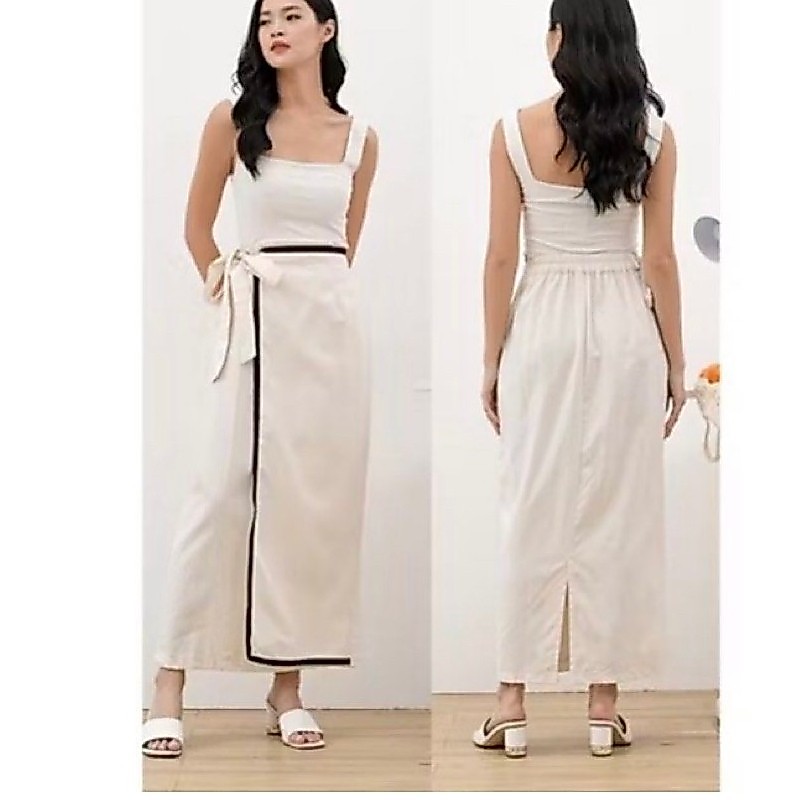 Preloved Kano skirt by boonachic - rok linen korean style | rok linen span tali