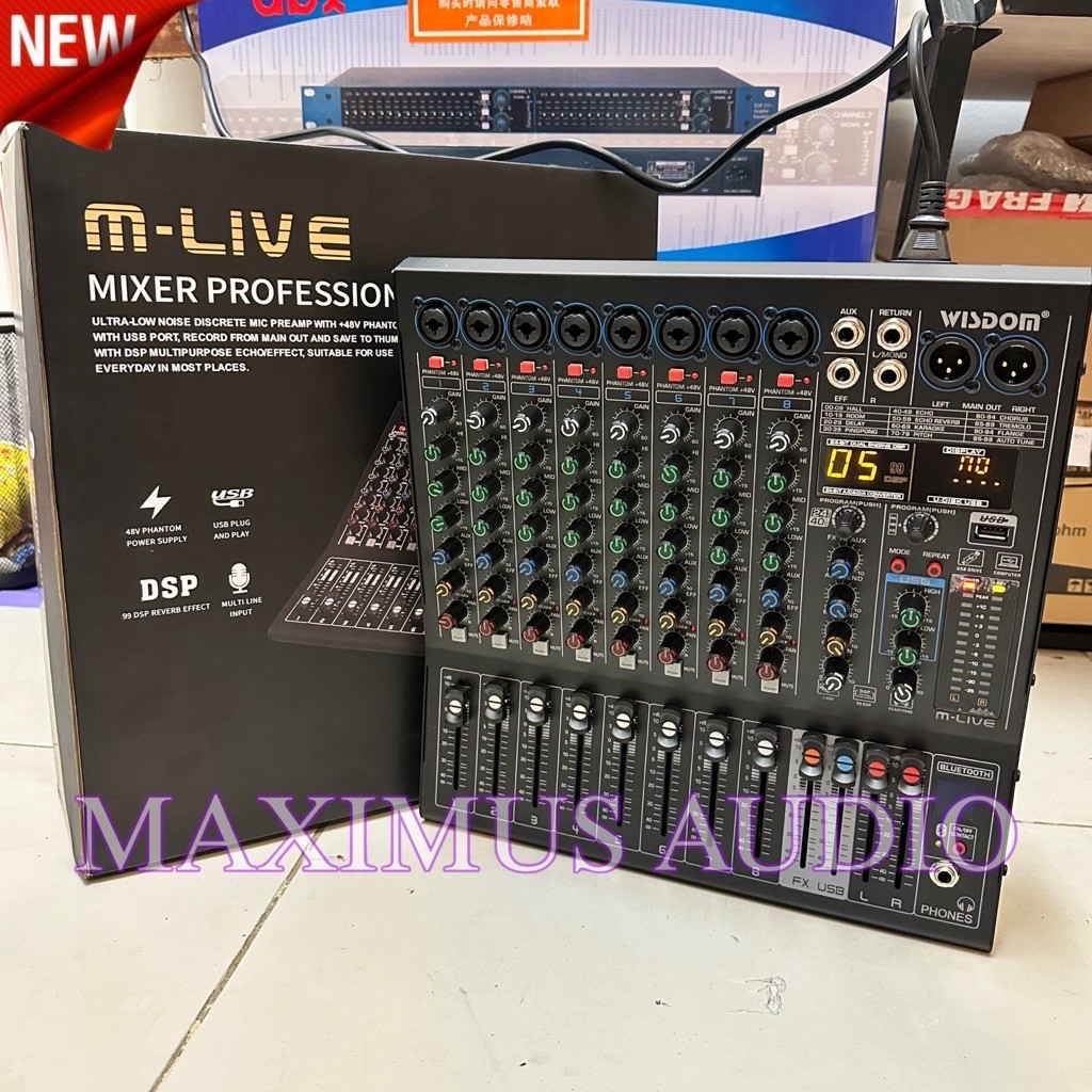 NEW - mixer Wisdom M-LIVE 8 / M-LIVE 6 Original 8 channel 6 channel m live 8 / m live8