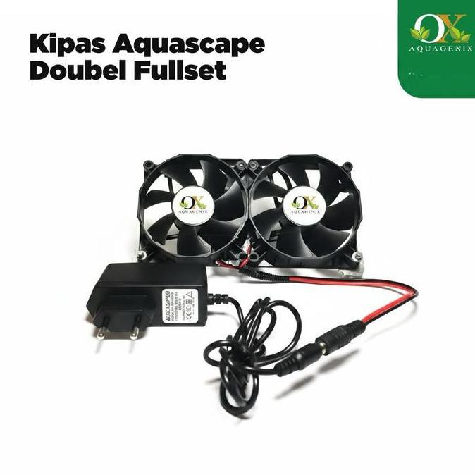 kipas aquarium aquascape double fullset lengkap