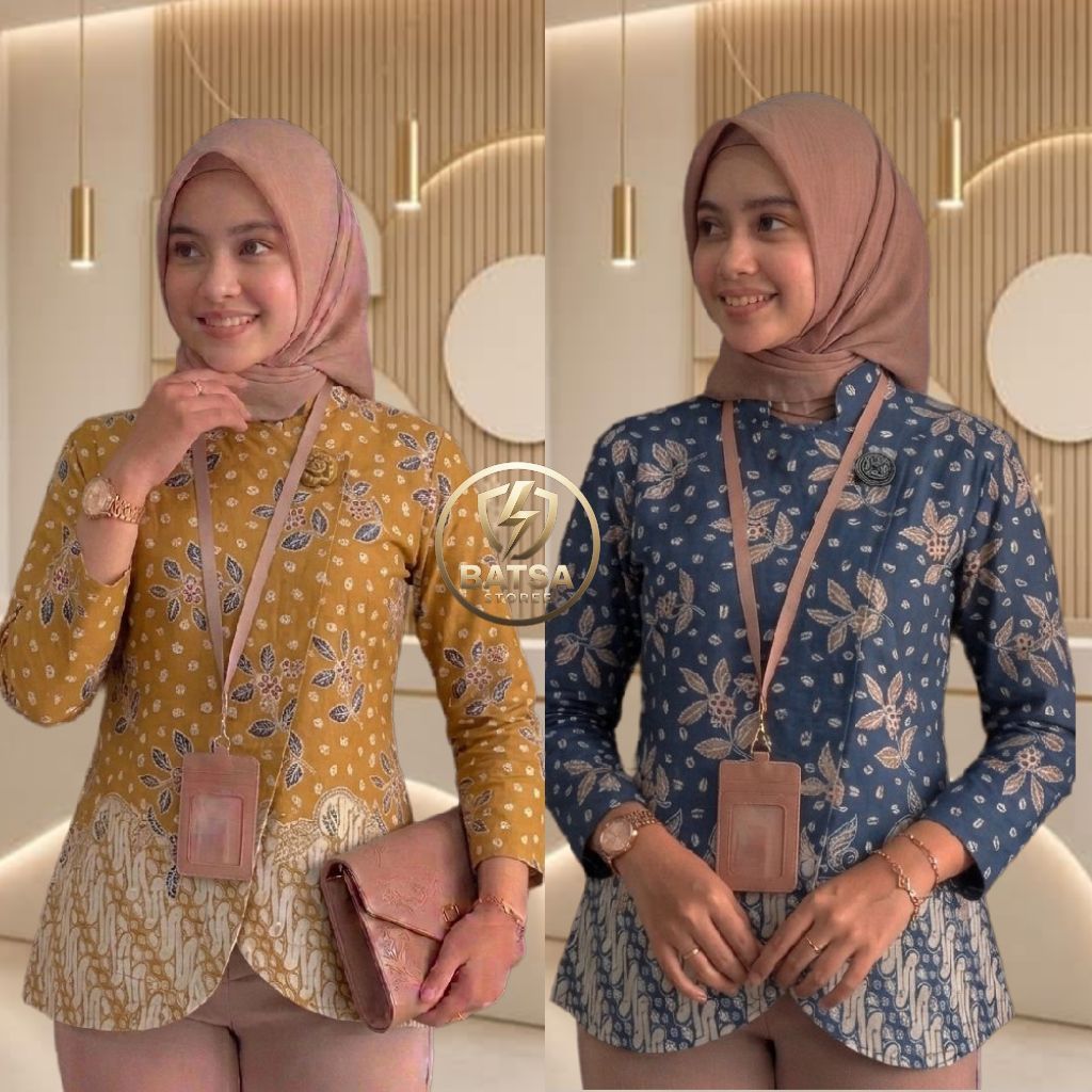 Batik Wanita Modern Blouse Elegan Katun Halus