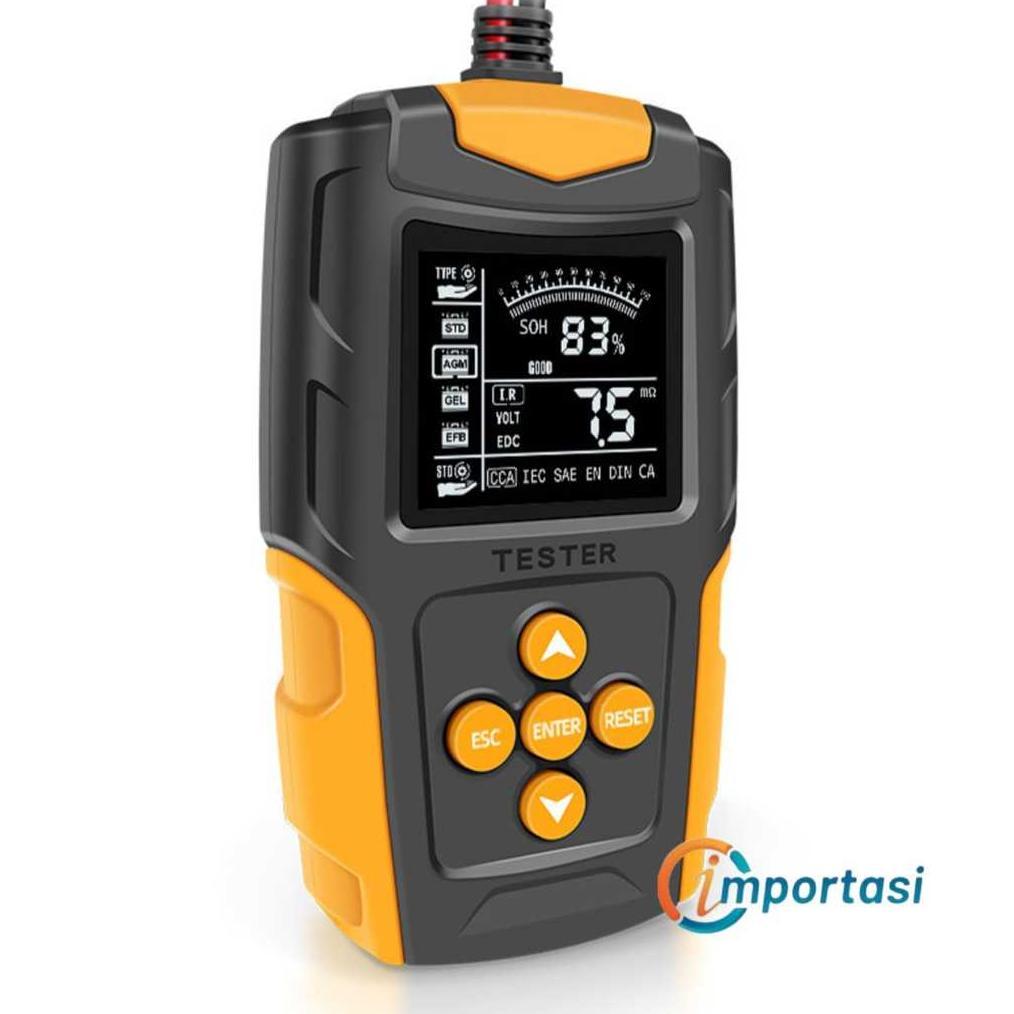 FOXSUR Smart Battery Tester Aki Mobil Motor 200Ah Health Analizer Scan