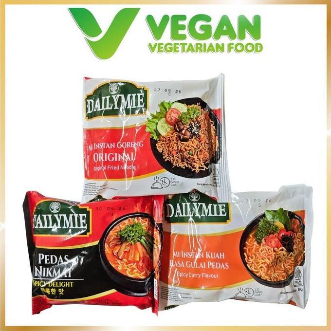 GROSIR Mie Instan Vegan Daily Mie / Vegan Vegetarian Instan Noodle - Per Dus