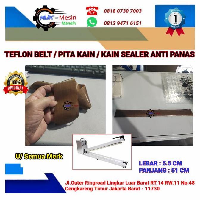 Allthebest- Kain Teflon Belt / Pita Sealer/ Kain Pemanas Mesin Hand Sealer 50 Cm