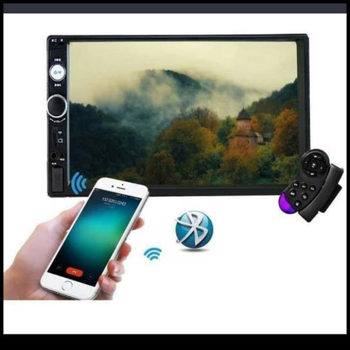 DISKON HEAD UNIT DOUBLE DIN LED MIRORR LINK ANDROID MOBIL ALL NEW BRIO 2018 