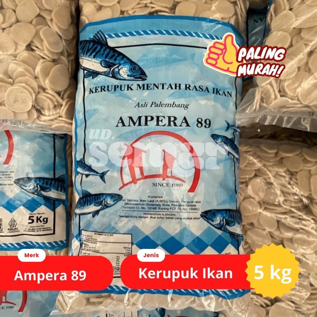 KERUPUK MENTAH IKAN KEMPLANG TEBAL PALEMBANG AMPERA 89