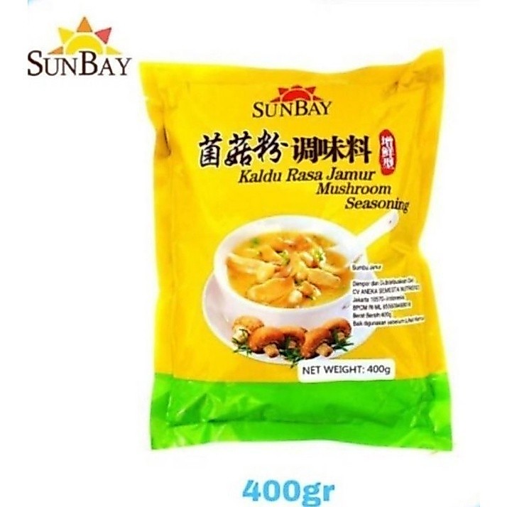kaldu jamur sunbay 400 gr/penyedap rasa kaldu jamur/kaldu bulir/mushroom
