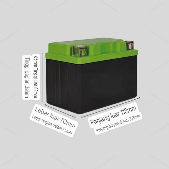 Auto- Kotak Aki Accu Lithium Li-Ion Lifepo4 Motor Starter Sepeda Listrik Diy Yt4 Yt5 Yt7