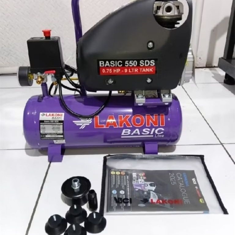 Lakoni Mesin Kompresor listrik Basic 550 SDS - Tangki 9 Liter