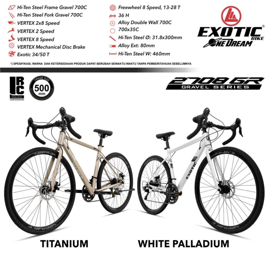 SEPEDA GRAVEL 700 EXOTIC ET 2708