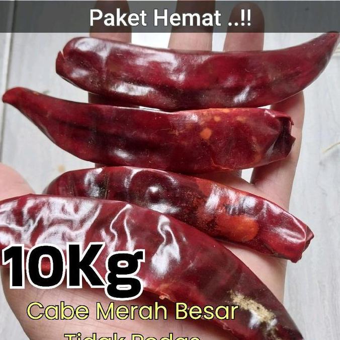 10KG CABE MERAH BESAR KERING TIDAK PEDAS MURAH MERAH FOOD CABAI