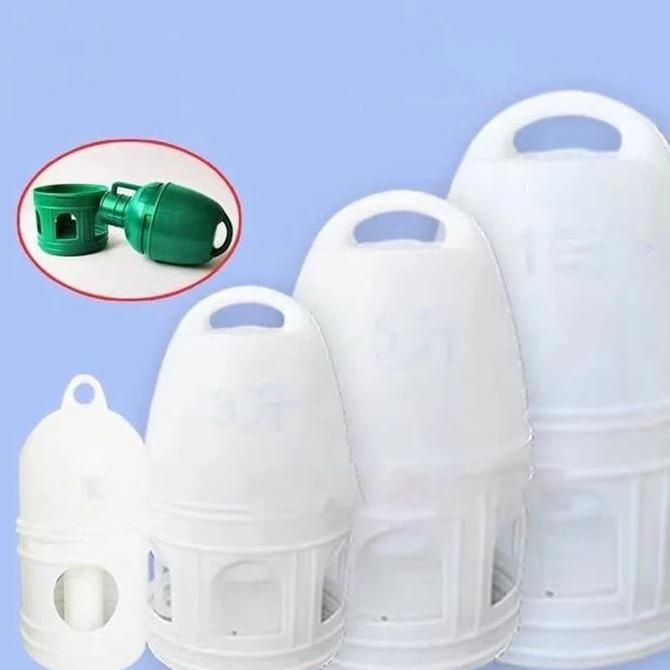 Tempat Minum Burung Merpati Pos/Koloni 10L Plastik Putih/Hijau