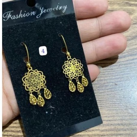 Anting Dubai titanium asli berlapis emas