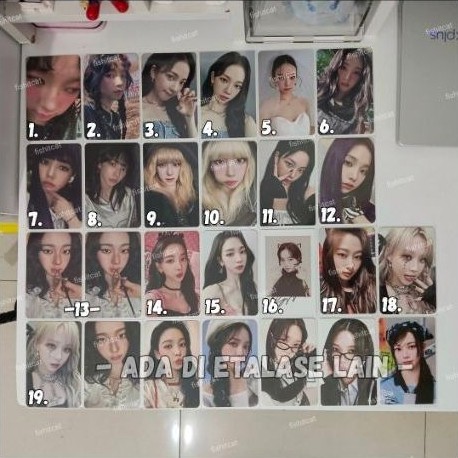 photocard aespa pc karina giselle winter ningning girls savage armageddon dirtywork richman lemonade