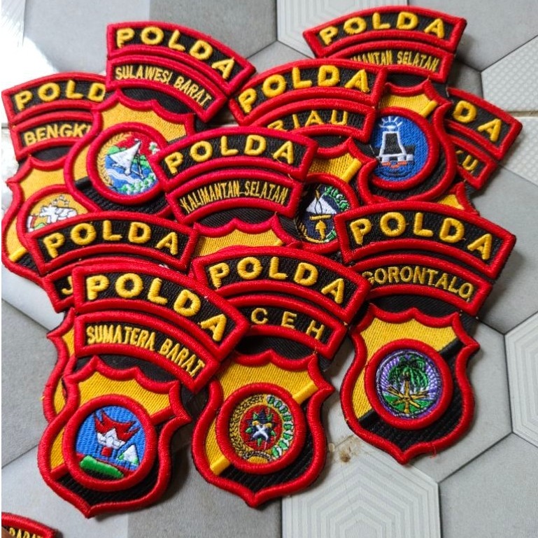 logo polda bordir timbul