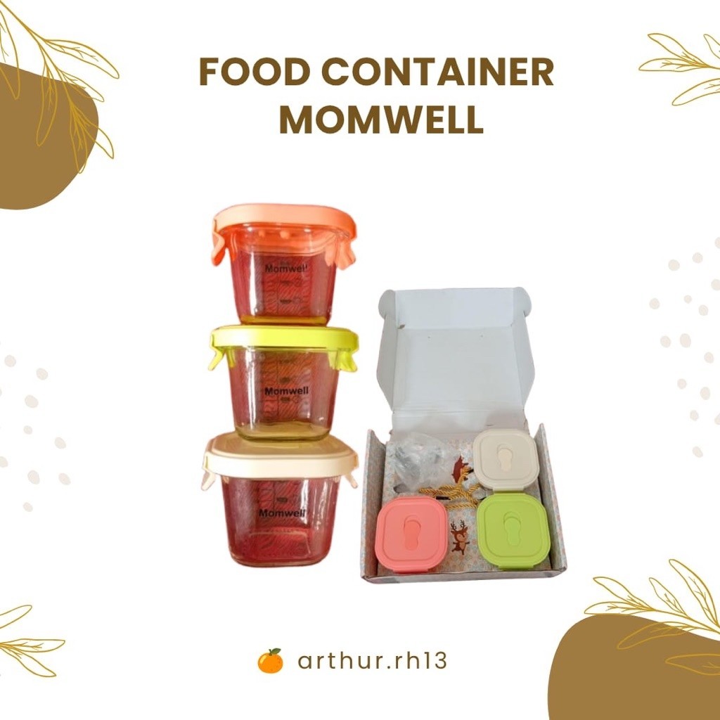 food container momwell isi 3 pcs - preloved