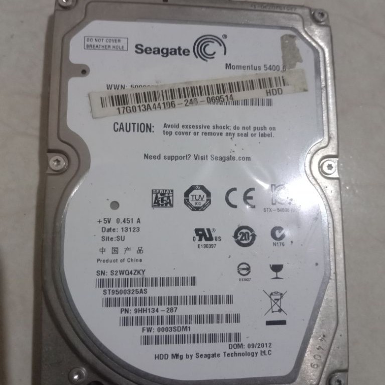 Seagate Hard Disk 500GB For Laptop Netbook