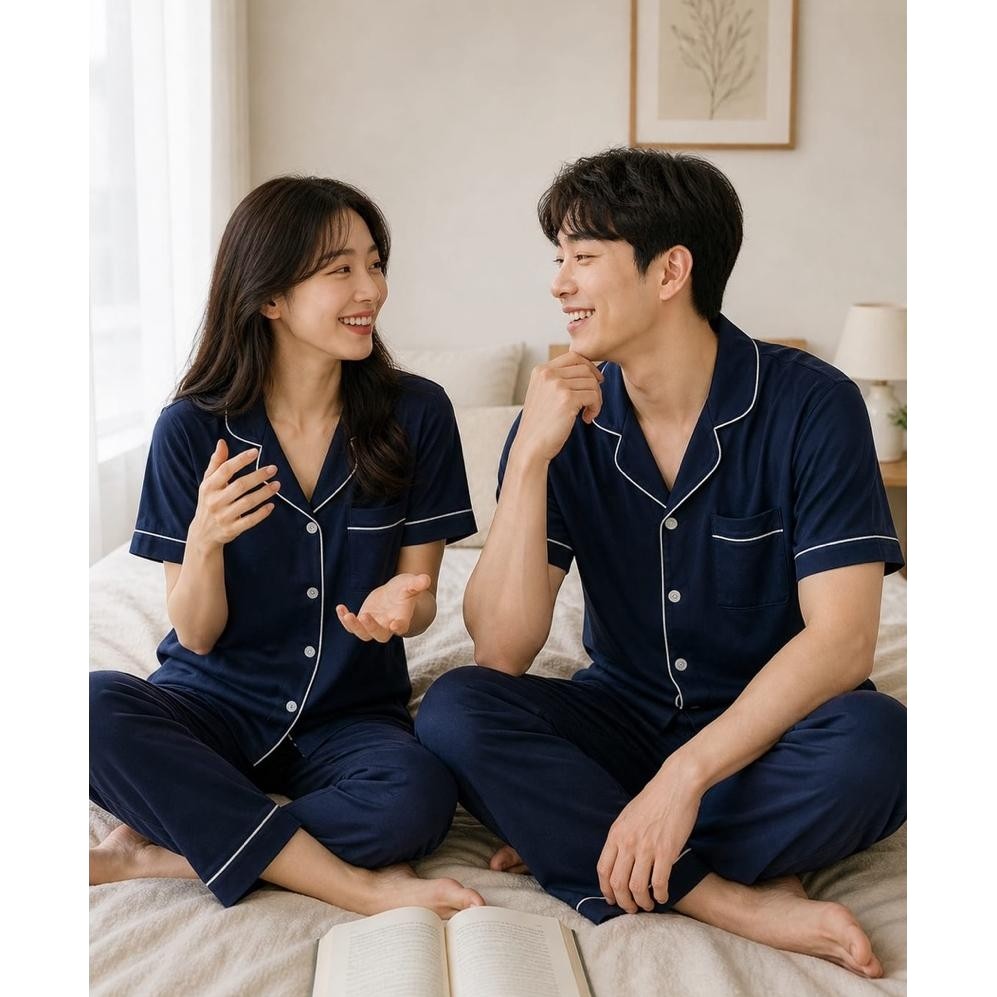 BIG SALE Setelan Piyama Couple | Piyama couple cewek cowok | Piyama couple pasangan | Set Baju Tidur