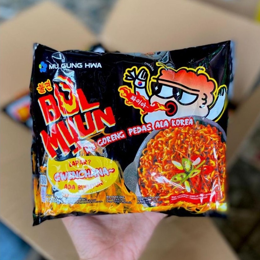 Bulmyun Mie Goreng Pedas Korea Original – Korean Spicy Fried Noodle Halal, Mie Instan Pedas Gurih
