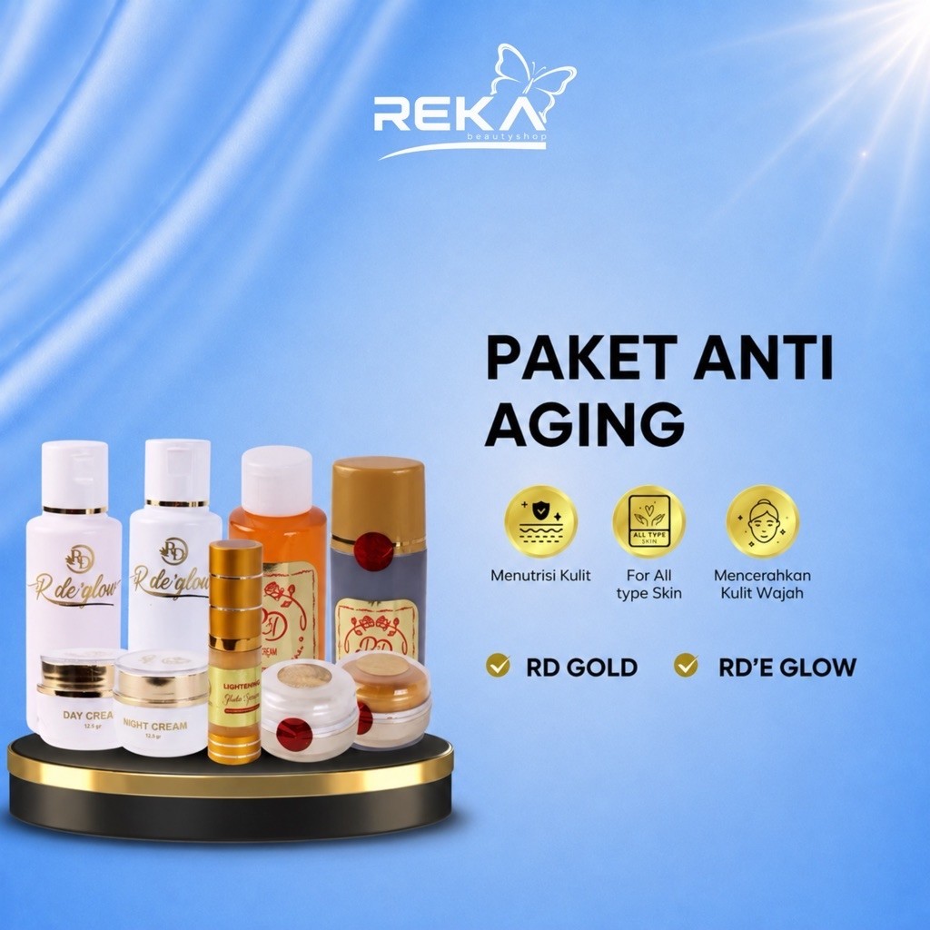 Paket Anti Aging RinnaDiazella Skincare (RD GOLD & RD’e GLOW)