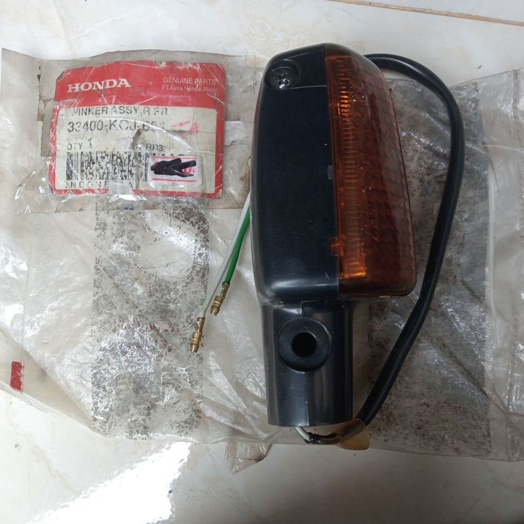 lampu sein sen rating depan kanan Honda Tiger 2000 old asli original AHM kode 33400-KCJ-691