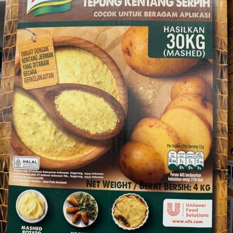 4KG KNORR POTATO FLAKES TEPUNG KENTANG SERPIH. KNORR TEPUNG KENTANG MASHED. KENTANG TEPUNG. KENTANG 