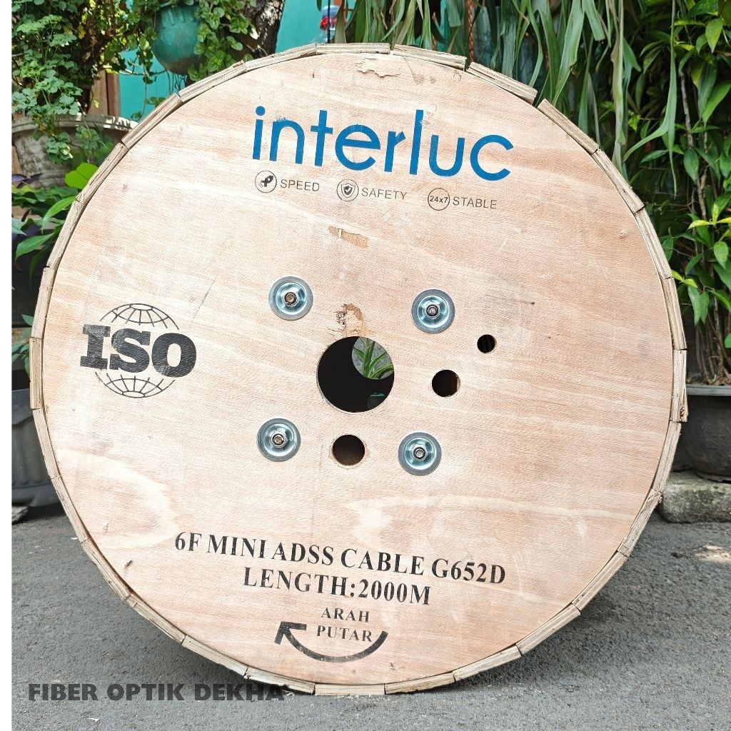 Mini ADSS 6 Core Fig8 Interluc 2KM | Kabel Bulat Mini ADSS 6 Core Fig8 2000M INTERLUC