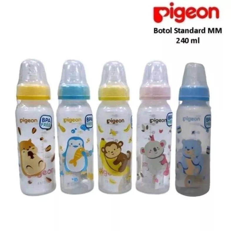 OFFICIAL [ BISA PILIH WARNA ] Pigeon Botol Susu standard Slim Neck Peristaltic Ulir/Botol Pigeon Sta