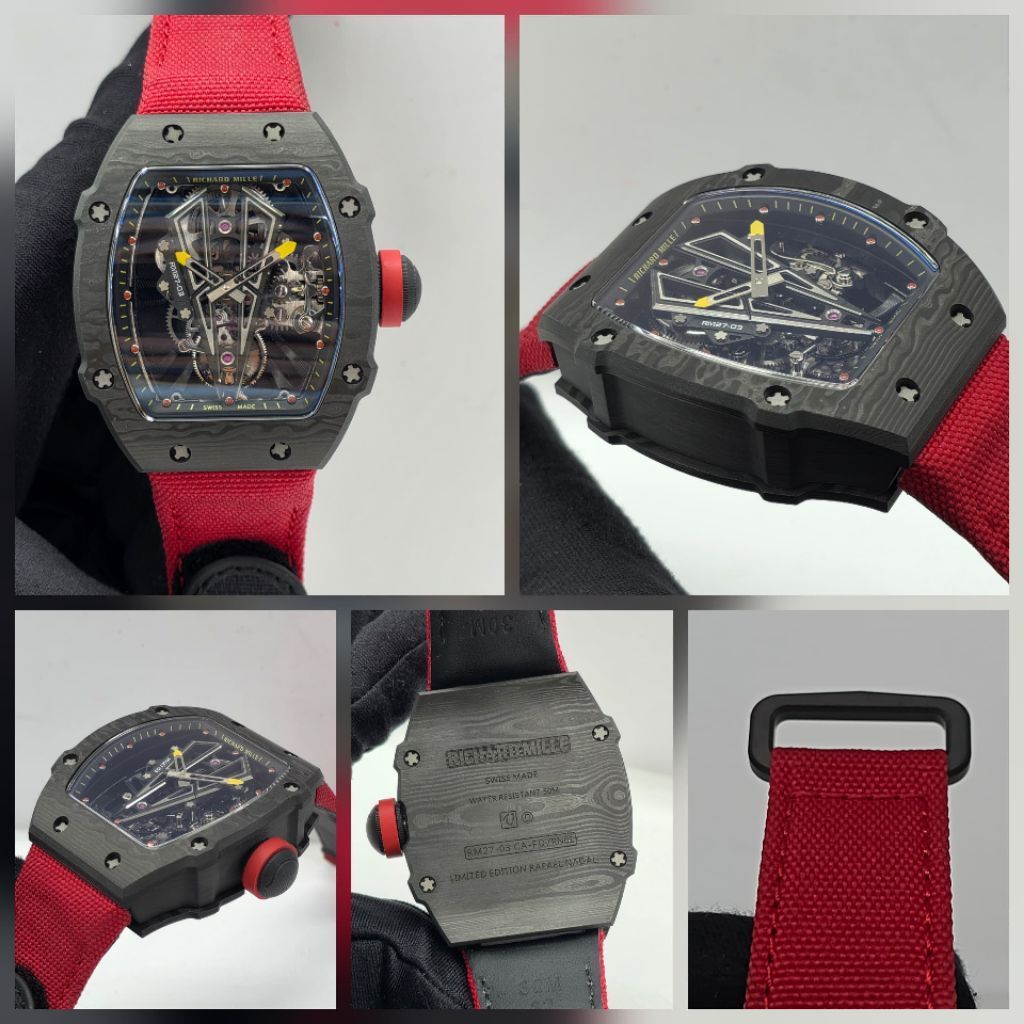 Jam Tangan RM 27-03 Case Carbon Strapp Canvas Automatic 47mm