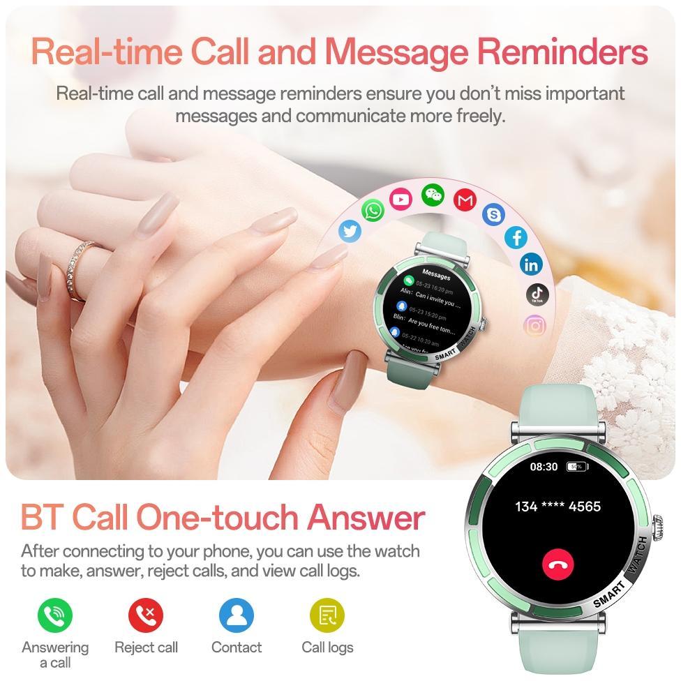 promo aolon lily r3 smartwatch wanita waterproof 1atm bluetooth call menstrual monitoring sports tra