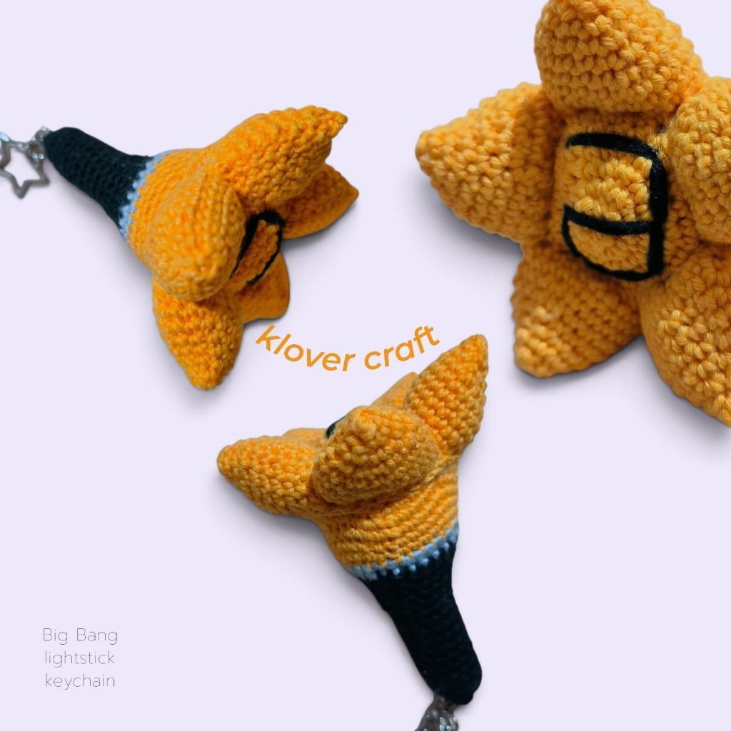 Lightstick big bang made by KLOVER - lightstick rajut keychain