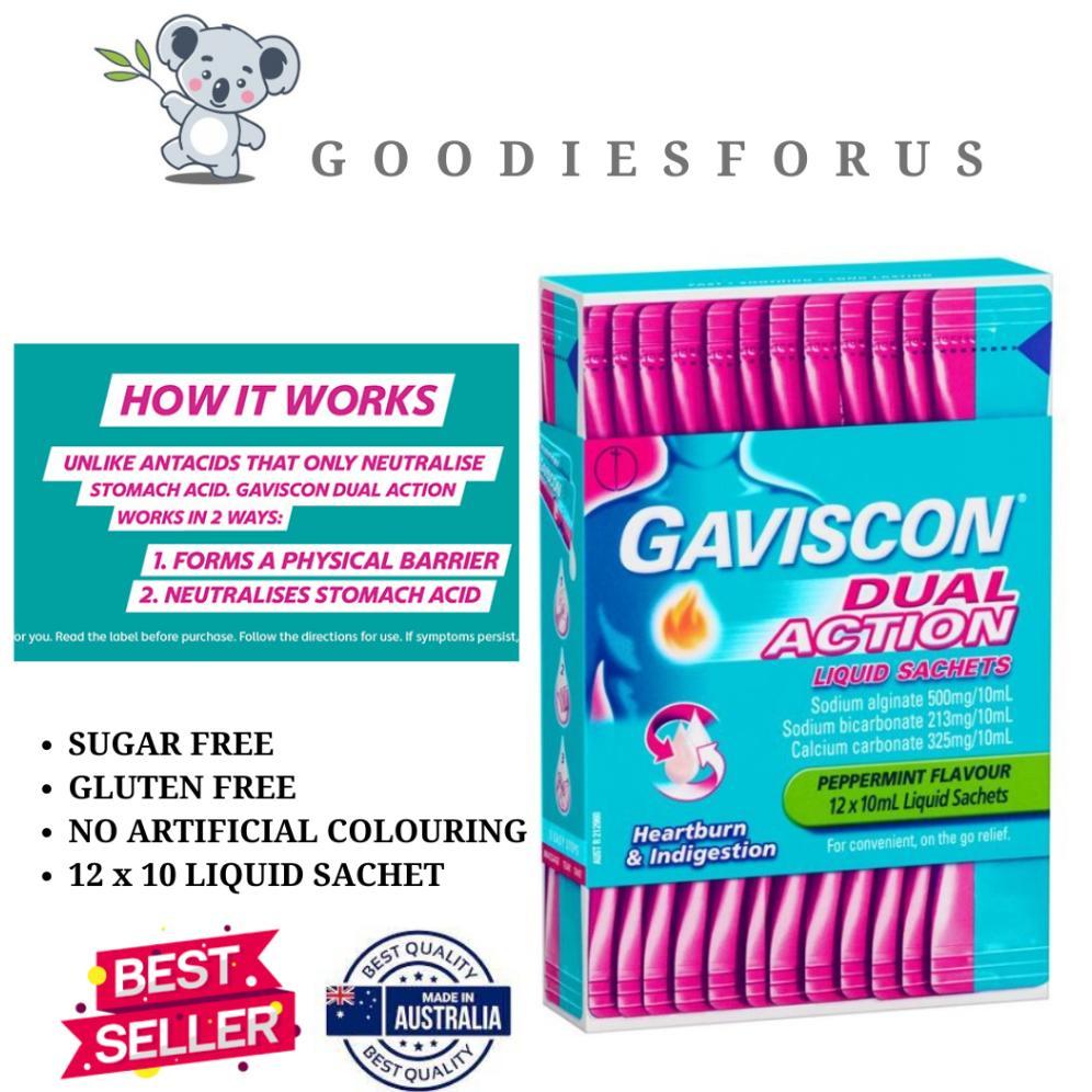 Gaviscon Australia Obat Liquid Dual Action untuk Maag dan Gerd  rasa Peppermint Original Australia i
