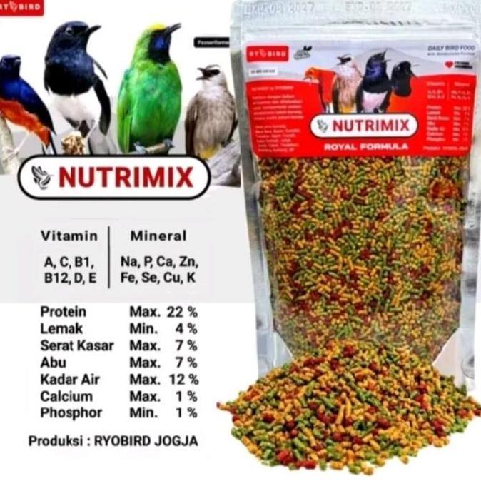 Asligacor- Nutrimix Royal Formula Voer Nutrimix Voer Murai Voer Kacer Voer Jalak