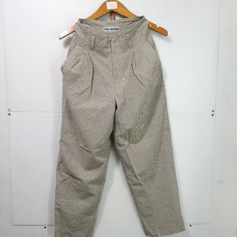 CELANA VINTAGE ISSEY MIYAKE PLEATED BAGGY PANTS BEIGE ORIGINAL