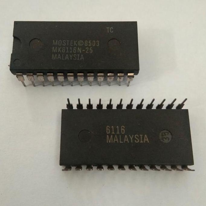 IC MOSTEK MK6116N-25 CMOS STATIC RAM 2K X 8 DIP-24 BYD79
