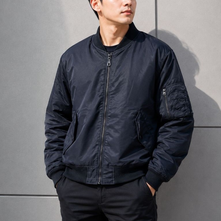 Jacket bomber kasual uniqlo MA-1 seperti baru