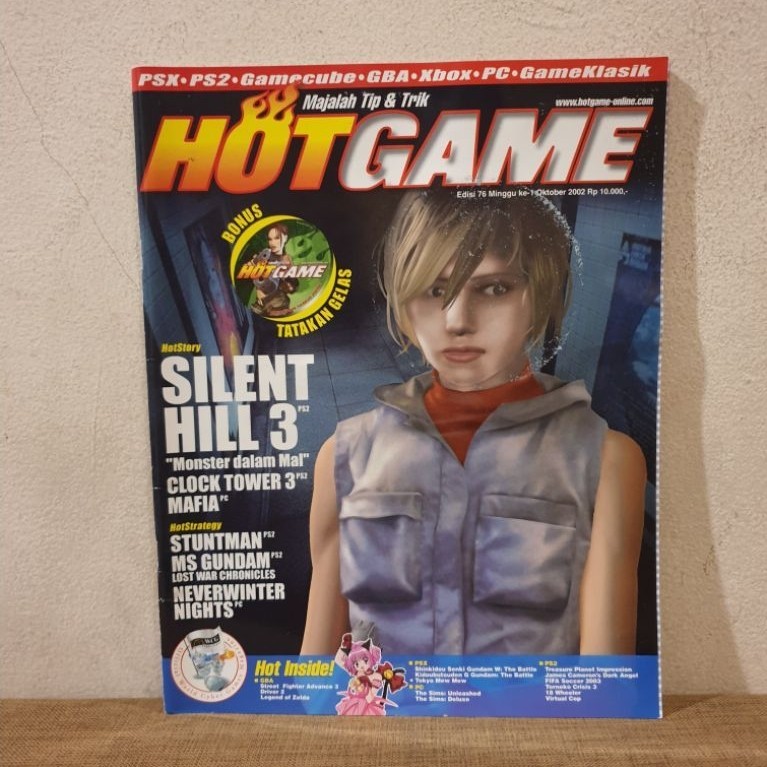 Majalah Game Lokal Hotgame Edisi 76 cover Silent Hill + BONUS TATAKAN GELAS